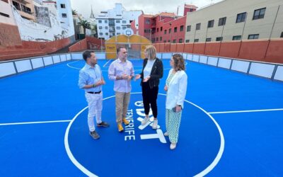 Nueva cancha multideporte en San Agustín, que compatibilizarán el uso de la parcela con estacionamientos